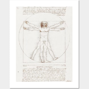 Vitruvian Man by Leonardo Da Vinci Posters and Art